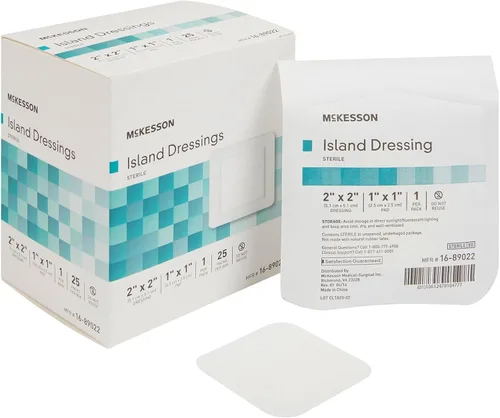 Vista 9 de McKesson Aderezos para islas, Estéril, Dimensión, 2 x 2 in, 1 x 1 in, 25 ct Almohadilla