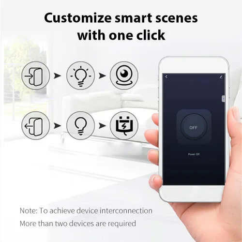 Vista 5 de Enchufes inteligentes, 4 paquetes de enchufe inteligente, enchufes inteligentes compatibles con control remoto TY APP, toma inteligente de 10 A