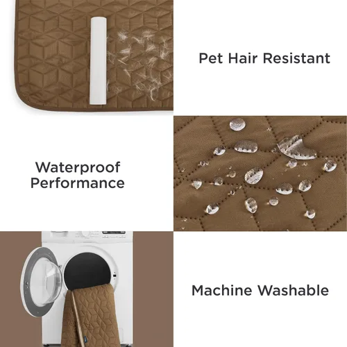 Vista 4 de Bedsure Funda de sofá 100% impermeable para perros, lavable, manta antideslizante impermeable para sofá, protector ligero de muebles duradero