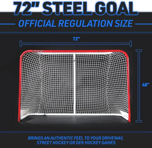 Vista 2 de Franklin Sports NHL Quikset - Portería de hockey de acero, 72 pulgadas