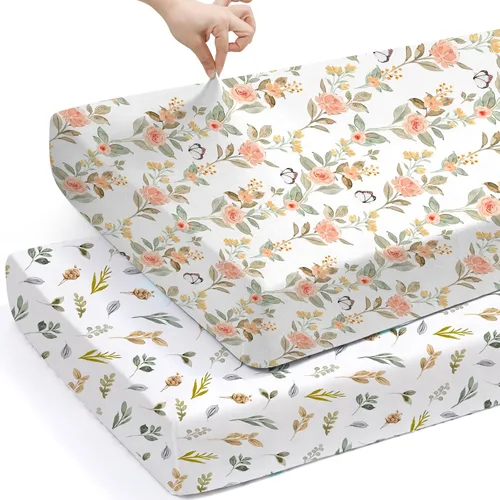 Vista 86 de Pack n Play Sheets BROLEX - Juego de 2 sábanas para cuna, juego de sábanas elásticas y portátiles para cuna, funda de colchón convertible