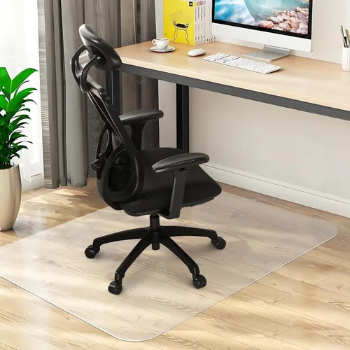 Vista 8 de Tapete para silla de oficina para suelos de madera dura, 36 x 47 pulgadas, protector de piso resistente, fácil de limpiar