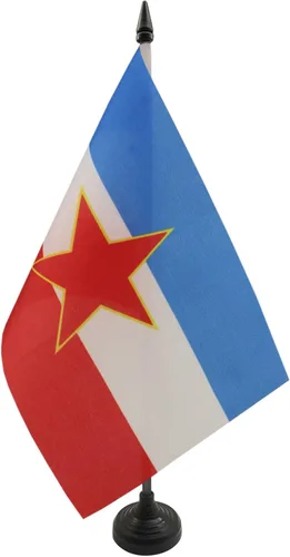 Vista 46 de AZ FLAG Aland Table Flag 4x6 in 100D Polyester Plastic Base Indoor use Finnish 15x10 cm desk flag stitched finish with reinforced edges with