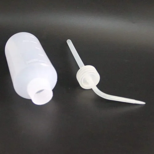 Vista 4 de Botellas de lavado, 3 botellas de plástico de seguridad de 8.5 fl oz, botella de lavado transparente práctica para suministros de laboratorio