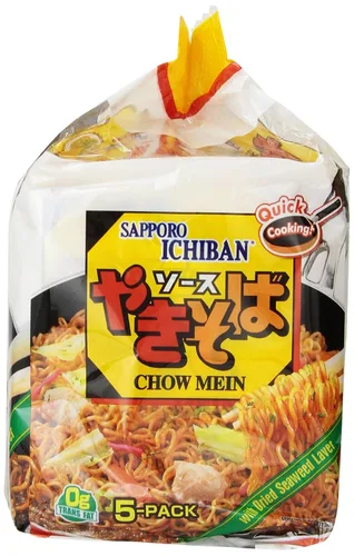 Vista 4 de Sapporo Ichiban Chow Mein Yakisoba, 5 unidades, 18 onzas (paquete de 6)