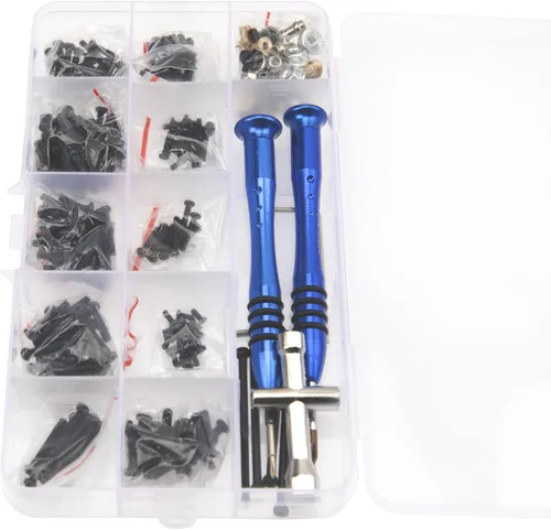 Vista 6 de Kit de herramientas RC de 298 piezas M2 M2.5 M3, tornillos de fijación de tornillo, llave hexagonal, kit de reparación compatible con 1/12 WLtoys