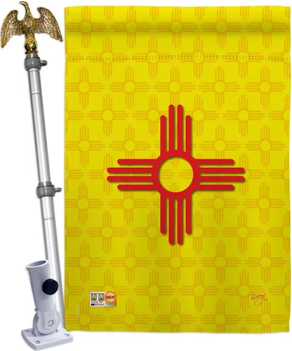 Vista 10 de Estados Nuevo México Garden House Flags Set Regional Estados Unidos Territorios Americanos República País Particular Área Pequeña Decorativa Patio