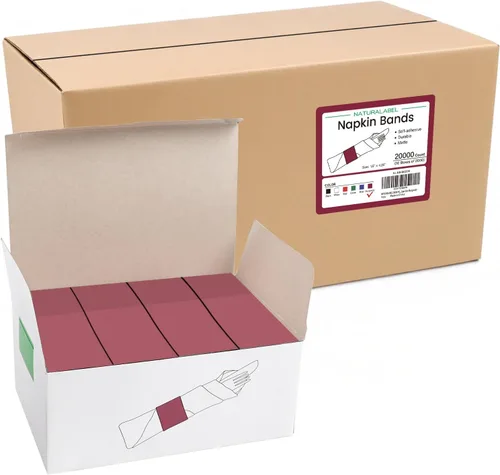 Vista 13 de Servilletero estándar NATURALABEL, anillos de servilleta de papel autoadhesivos 2000 unidades (negro)