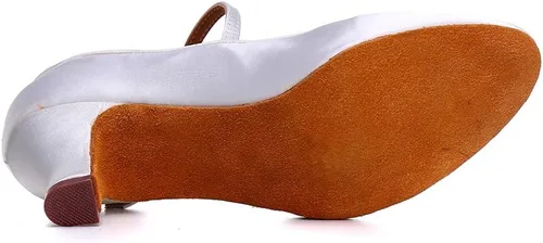Vista 5 de DKZSYIM Zapatos de baile de salón latino para mujer, con puntera cerrada, estilo moderno Tango Salsa, modelo EM138