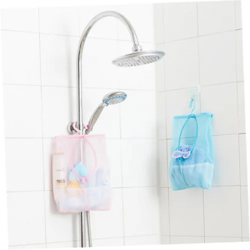 Vista 6 de DOITOOL Bolsa de malla para ropa sucia, 2 unidades, cestas de malla para lavandería, clips de malla para ropa, bolsa de malla con colgador, pinza