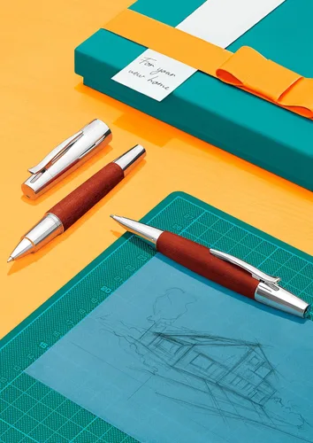 Vista 4 de Faber Castell 138382 - Lápiz mecánico, madera de emoción y cromo, madera de pera, marrón, 138382, 0.059 pulgadas, importado auténtico