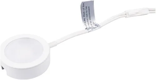 Vista 5 de WAC Lighting, Luz de disco LED individual con cable de plomo de 6 pulgadas 3-CCT seleccionable 2700K-3000K-3500K Voltaje de línea en blanco