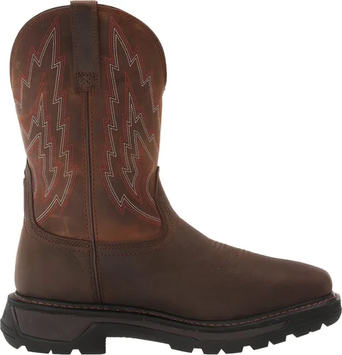 Vista 6 de ARIAT BMVY9 - Botas de trabajo impermeables para hombre, color marrón oscuro/marrón envejecido, 10.5 de ancho Marrón Oscuro/Marrón Desgastado