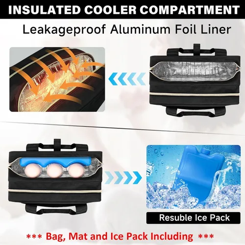 Vista 3 de Bolsa portátil para extractor de leche con compartimento refrigerador, compatible con Momcozy M5/S12 Pro, Elvie y Medela Pump con estilo, funda