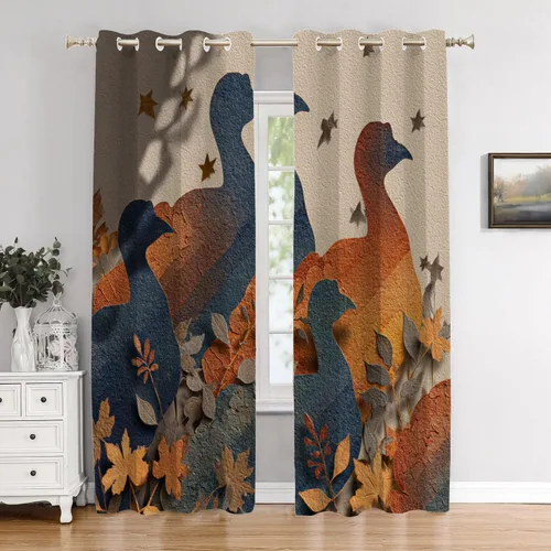 Vista 62 de Maritime Ocean Blackout Tier Curtains, Anchors Nautical Art Half Window Drapes for Kitchen with Rod Pocket,Room Darkening 2 Pack 26X24 Inches