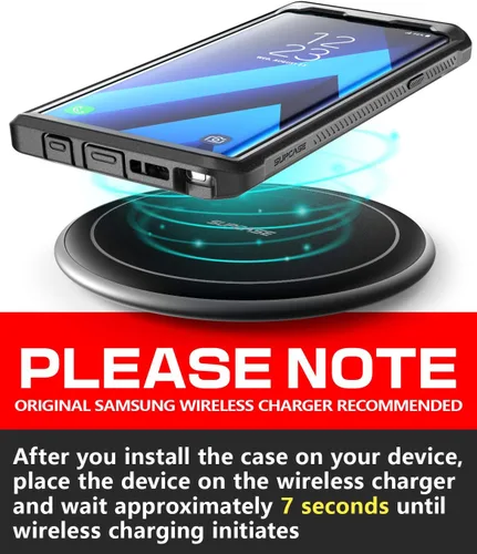 Vista 2 de SUPCASE Funda para Galaxy Note 9 con protector de pantalla (Unicorn Beetle Pro), [soporte integrado y clip para cinturón] Funda protectora Negro