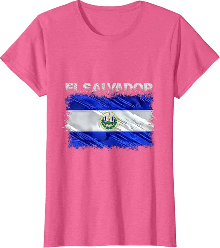 Vista 64 de Camiseta El Salvador, Negro