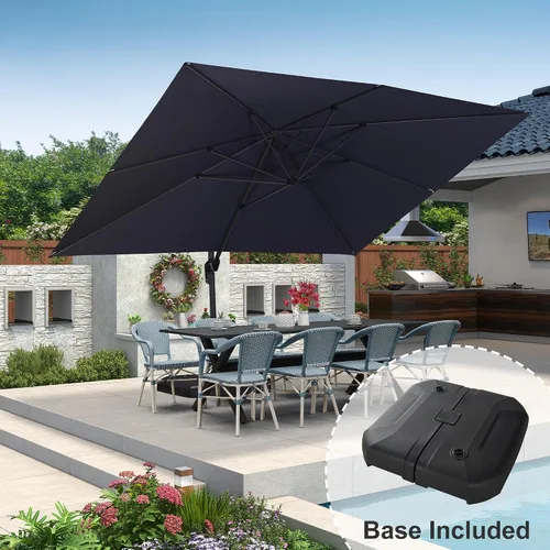 Vista 450 de PURPLE LEAF Paraguas al aire libre con base 8' x 8' protección solar verde Manzana Verde (Apple Green)