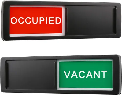 Vista 18 de Letrero de privacidad disponible con reserva, señal de habitación libre/ocupada para oficina en casa, baño, sala de conferencia, hoteles, hospital