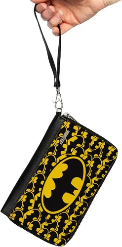 Vista 2 de Buckle-Down Cartera rectangular con cremallera de PU para mujer, 7.5"x4.5", Batman, Buckle-down Pu Cremallera Alrededor Cartera Rectángulo - Batman
