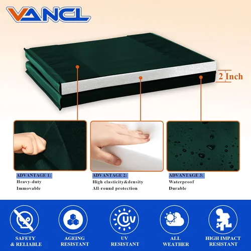 Vista 3 de Acolchado de pared para gimnasio, almohadilla de pared para niños, acolchado de pared de 2" de espesor, acolchado de pared para protección de 4