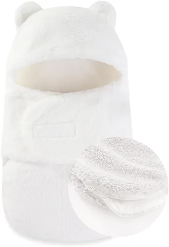 Vista 20 de AiWMGL Manta de Forro Polar para Bebé de Invierno 0-3 Meses Niños Niñas Envoltura Ajustable para Recién Nacido Suave y Cálida Saco de Dormir de Felpa