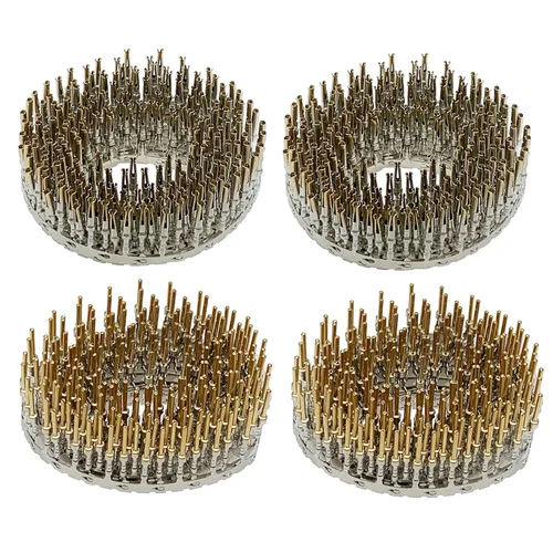 Vista 2 de 200 piezas (100 pares) chapadas en oro DB de 0.08 pulgadas macho hembra para conectores de crimpado D-Sub DB9, DB15, DB25, DB37, DB50