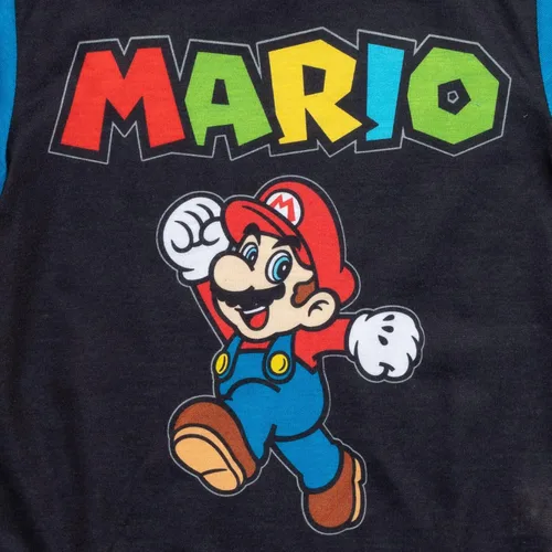 Vista 4 de SUPER MARIO Nintendo Mario and Luigi - Conjunto de pijama y pantalones para dormir para niños pequeños
