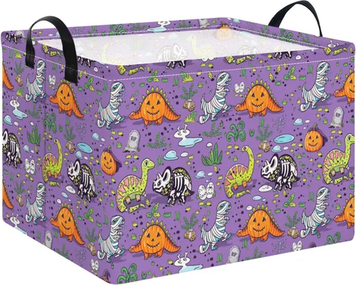 Vista 26 de NTAOHAMPER Cesta rectangular de almacenamiento de fútbol vacía, cesta de regalo plegable con asas, caja de juguetes/libros, decoración de habitación