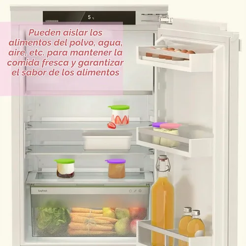 Vista 5 de Oui Tapas - Paquete de 8 tapas reutilizables de silicona para frascos de yogur Yoplait