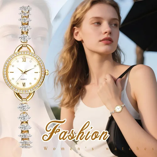 Vista 5 de Avaner Relojes de pulsera para mujer reloj de cuarzo analógico elegante con diamantes de imitación y correa delgada para mujer