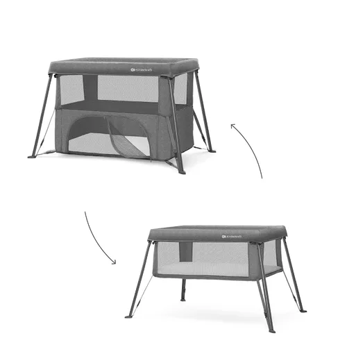 Vista 3 de Kinderkraft CAMI - Cama de bebé 3 en 1, cama de viaje para bebé, desde el nacimiento hasta los 3 años, cuna de bebé, cuna de viaje, fácil de plegar