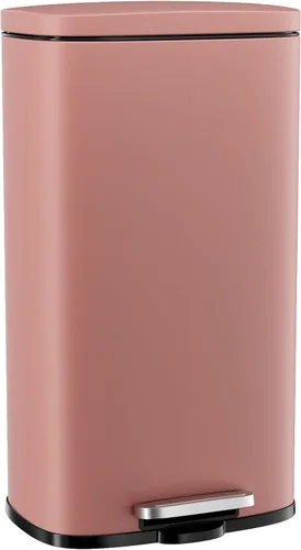 Vista 9 de Arlopu Cubo de basura de acero inoxidable de 8/13.2 galones, cubo de basura de cierre suave con cubo interior de plástico extraíble, a prueba