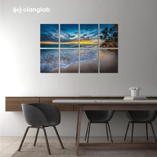 Vista 6 de Olanglab Paneles acústicos artísticos, paneles de pared absorbentes de sonido de 48 x 32 pulgadas para paneles de pared acústicos decorativos Playa B