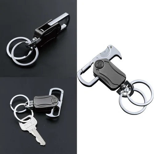 Vista 7 de Llavero, clip para llavero, llavero universal para hombres y mujeres, giratorio de 360 grados, abridor de botellas, mosquetón para automóvil.