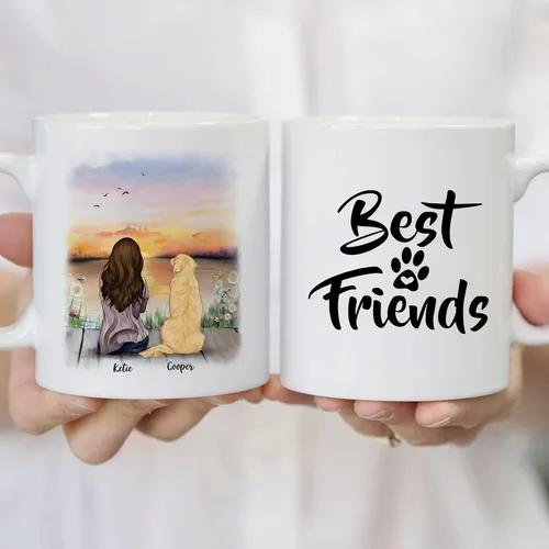 Vista 4 de Gossby Taza personalizada – Taza personalizada para perro, taza para mamá, taza para amantes de los perros, taza para mascotas, taza de café