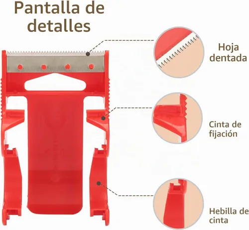 Vista 3 de Cinta de embalaje con dispensador, 12 rollos de cinta de envío transparente, 2 pulgadas x 32.8 yardas, núcleo de 1.5 pulgadas, diseñada