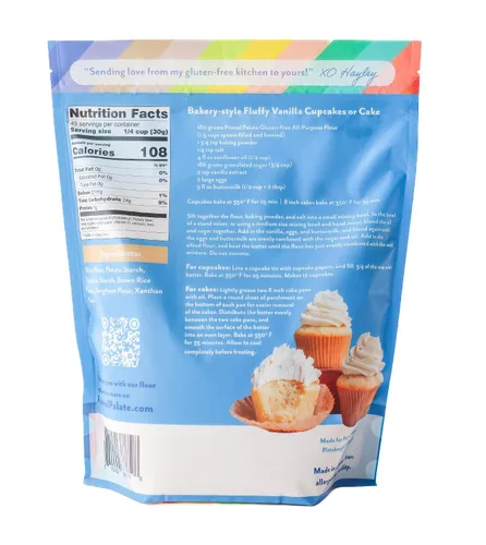 Vista 2 de Primal Palate Harina multiusos sin gluten (bolsa resellable de 3 libras)