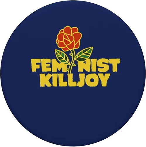 Vista 3 de Feminist Killjoy diseño retro de los años 70 feminista – PopSockets agarre y soporte para teléfonos y tabletas