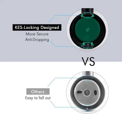 Vista 2 de KES Gancho para toallas de baño, gancho para bata, ducha, cocina, ganchos para colgar en la pared, montaje en pared, acero inoxidable SUS 304, negro