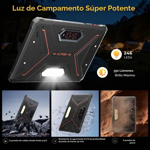 Vista 7 de HOTWAV R9 Plus Tablet Resistente 11 Pulgadas Android 14, Tablet Impermeable 20080mAh, 2K 24GB+512GB/2TB TF Tablets de Trabajo, 64MP+16MP Octa-Core