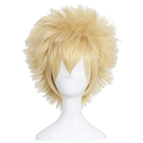 Vista 2 de ColorGround Peluca corta de anime para cosplay