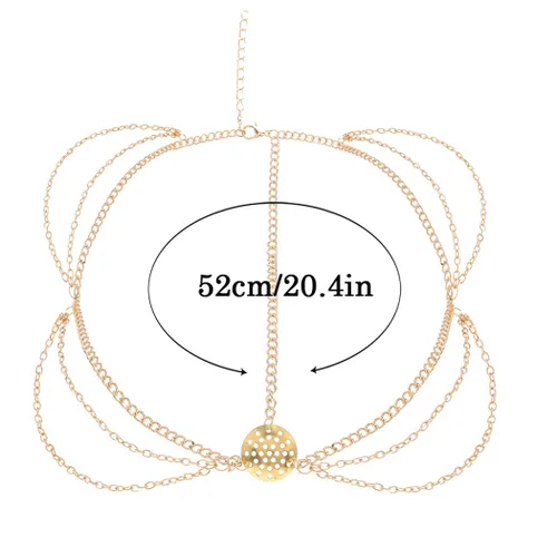 Vista 3 de jovono Womens boda nupcial cabeza cadena para mujeres y niñas con Hollow Circle