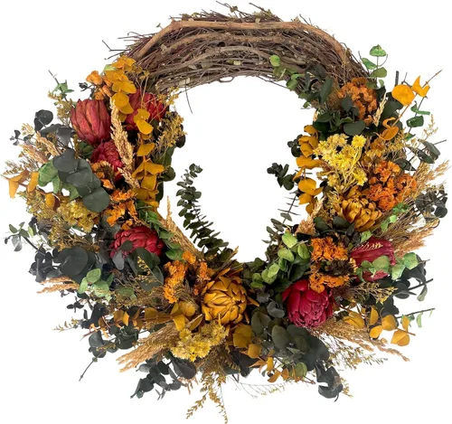Vista 10 de ANDALUCA Corona artesanal de granos botánicos naturales (granos de otoño)