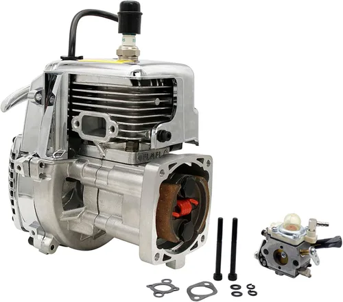 Vista 6 de FLMLF Motor de 4 pernos de 29CC con revestimiento cromado para 1/5 escala RC HPI ROFUN KM Baja Losi FG GoPed RedCat Truck RC CAR Parts