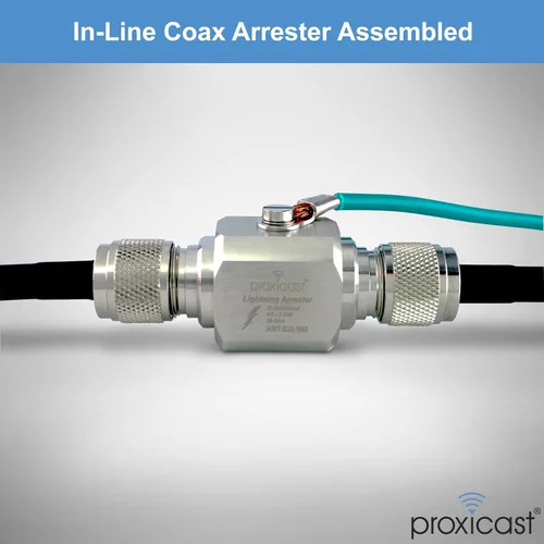 Vista 6 de Proxicast Pararayos/Supresor Coaxial con Conectores Hembra UHF SO-239 - Protector de Sobretensiones de Cable Coaxial de Grado Profesional para RF