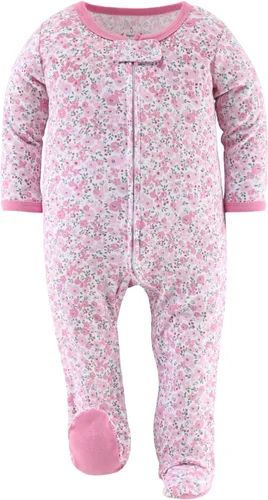 Vista 5 de The Peanutshell Pijama con pies para bebés, para dormir y jugar, paquete de 3