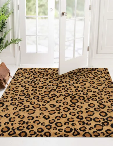 Vista 16 de Unique Loom Wildlife Collection - Alfombra de área inspirada en animales con bordes de guepardo, 3 pies 3 pulgadas x 5 pies 3 pulgadas, marfil/negro