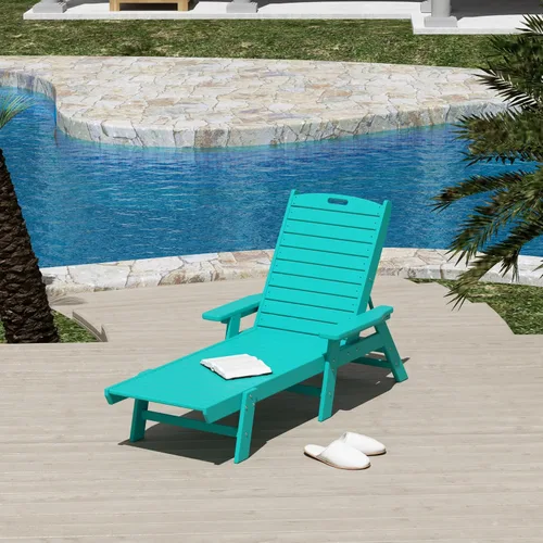 Vista 13 de WestinTrends Malibu Poly - Tumbona reclinable azul marino