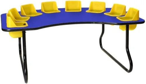 Vista 5 de Mesa de 8 asientos para niños pequeños, 27 pulgadas de alto